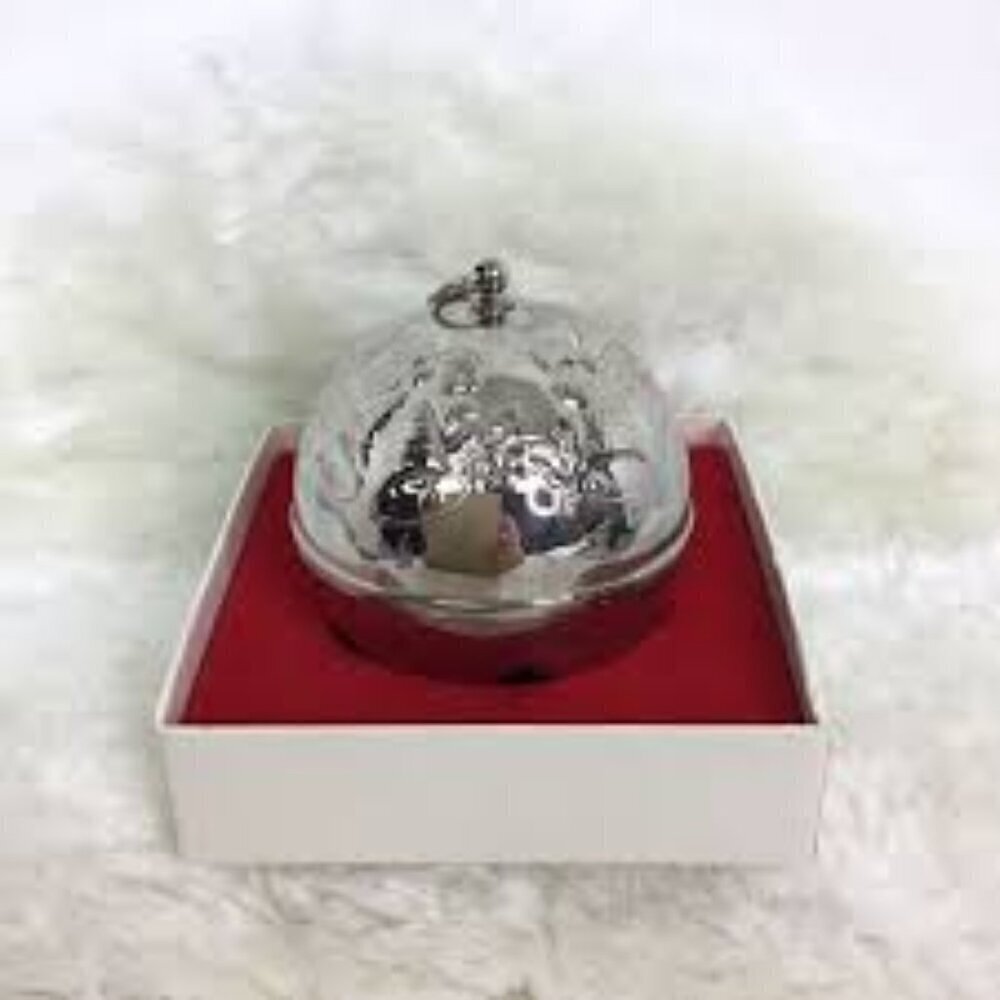 Vintage Towle 1984 Silverplate Sleigh Bell Ornament - Limited Edition with Box